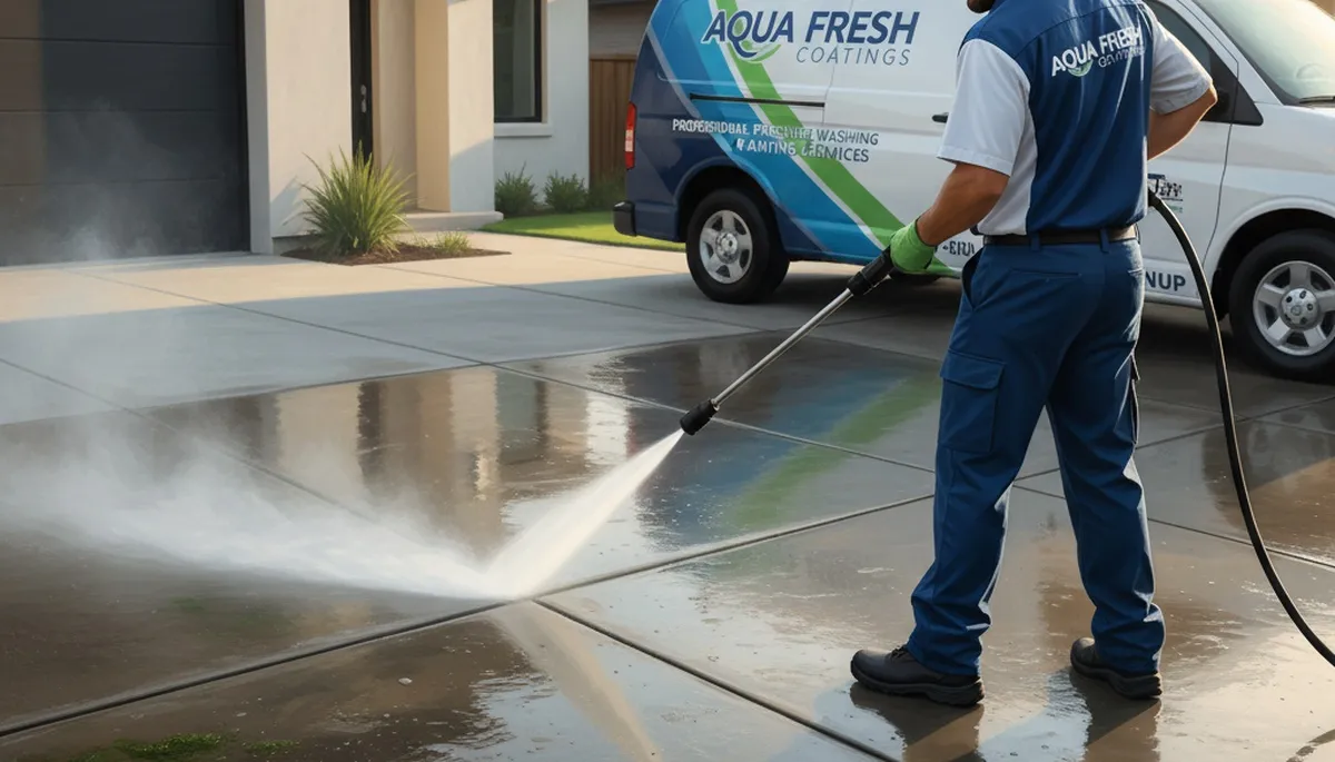 Knoxville TN concrete pressure cleaning for driveways, patios, and walkways by Paint Pros