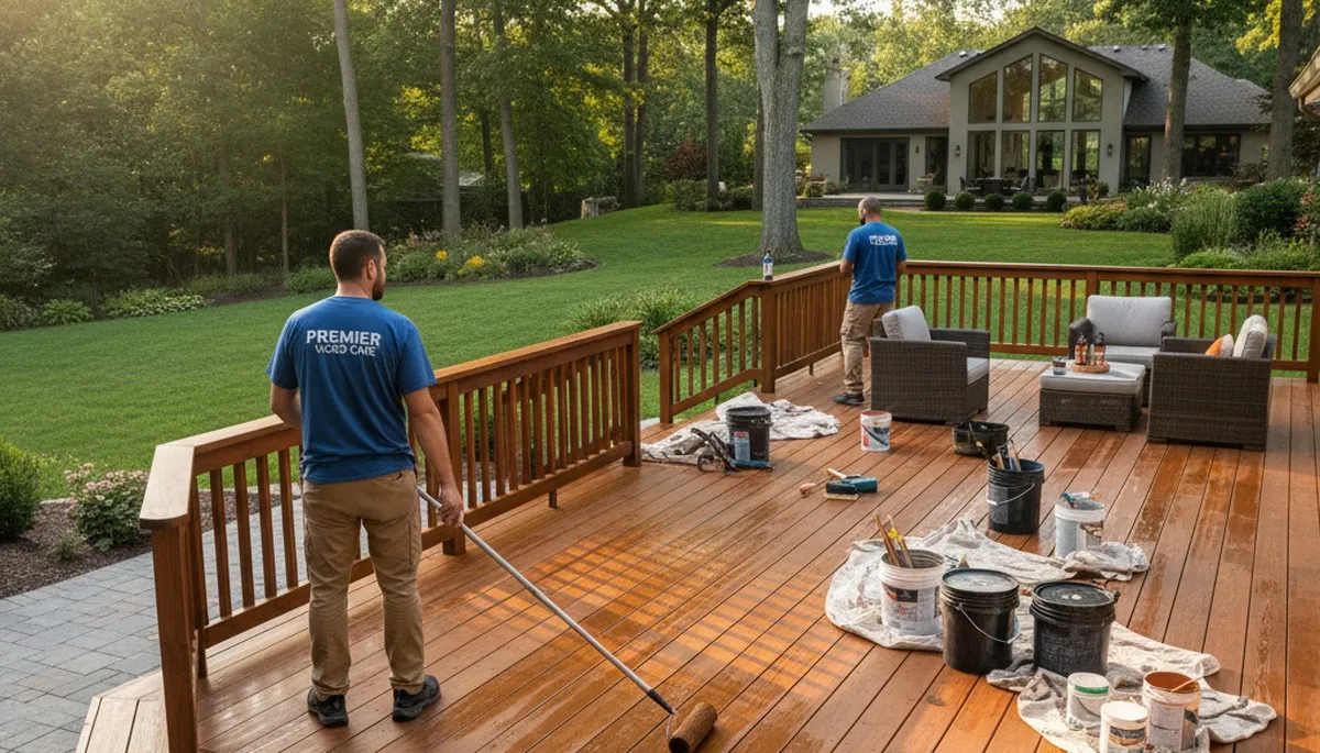 Knoxville, TN deck staining service protecting outdoor wood with a durable finish